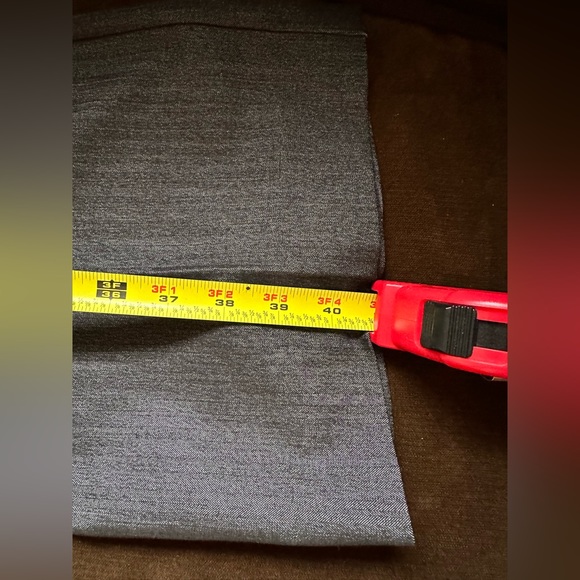 Larry Levine Gray Silver Wide Straight Leg Business attire With Pockets SZ 14 - Picture 14 of 14